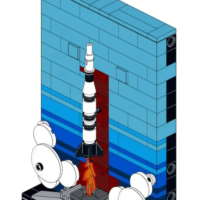 Klocki konstrukcyjne Moc Saturn V Pocztówka Technologia Modułowe Klocki Konstrukcja Rakietowy Model Zabawki Zestaw DIY Montaż Prezenty