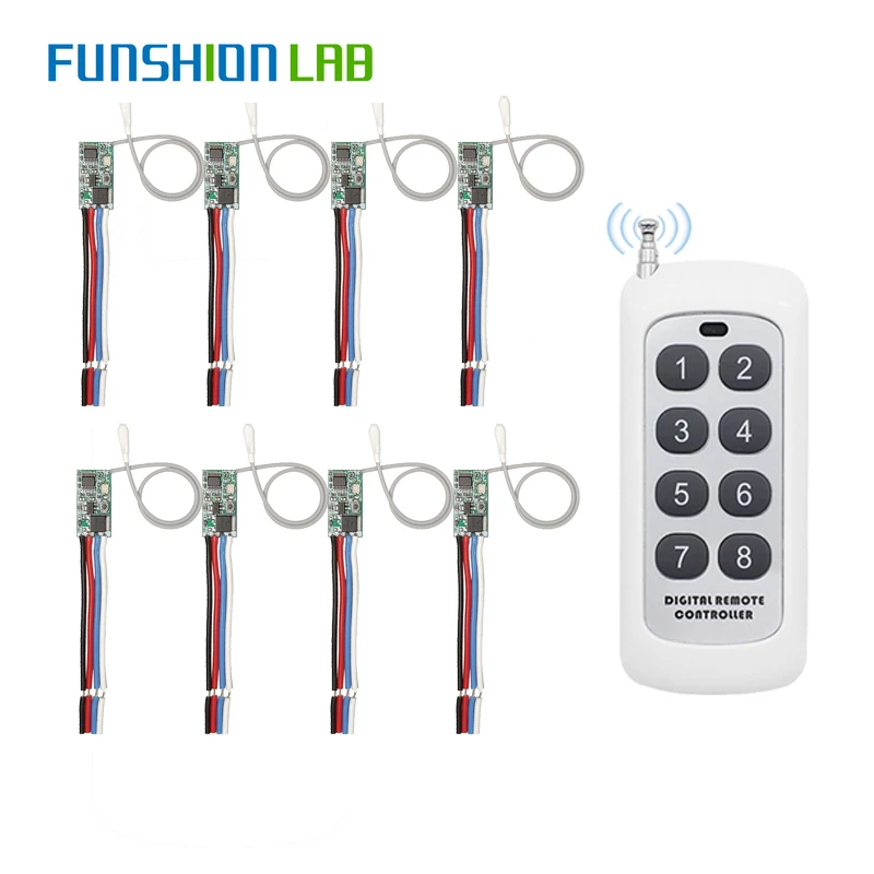 433 MHz Không Dây Điều Khiển Từ Xa RF DC6V 12V 24V Mirco Công Tắc Module Thu DIY Với 433 Mhz Dài phạm Vi Phát Tắt/Mở Đèn