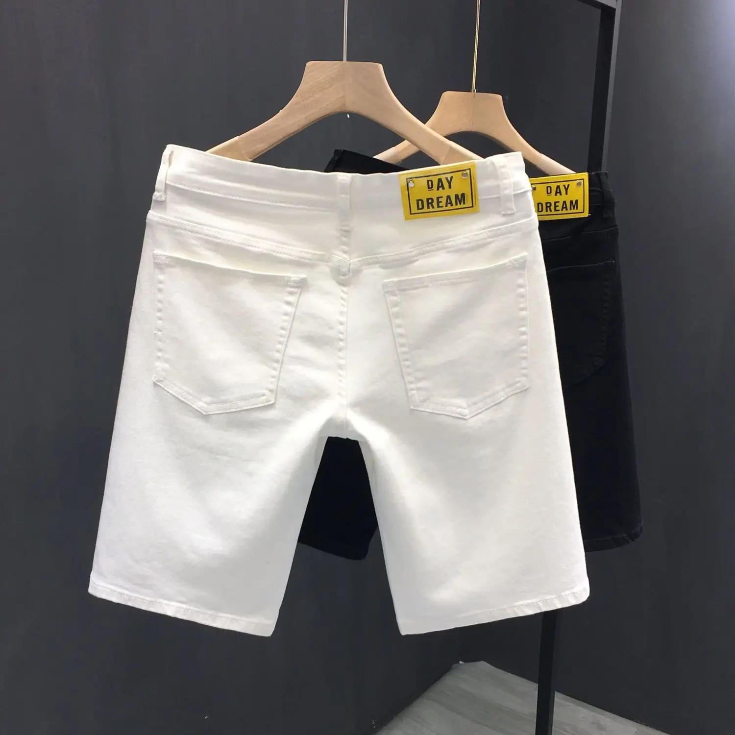 Summer 2025 Designer Clothes White Five-point Pants Men's New High-end Casual Versatile Denim Shorts Slim Pants Boyfriend Jeans