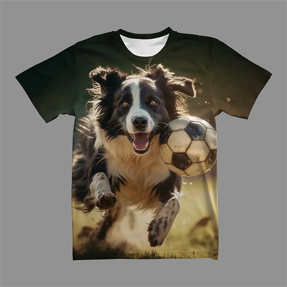 Retro Tier Hund 3d Gedruckt Jungen Mädchen Casual T-Shirts Shark Lustige T Shirt Kinder Kinder Geburtstag Geschenk T-shirts Baby Kleidung