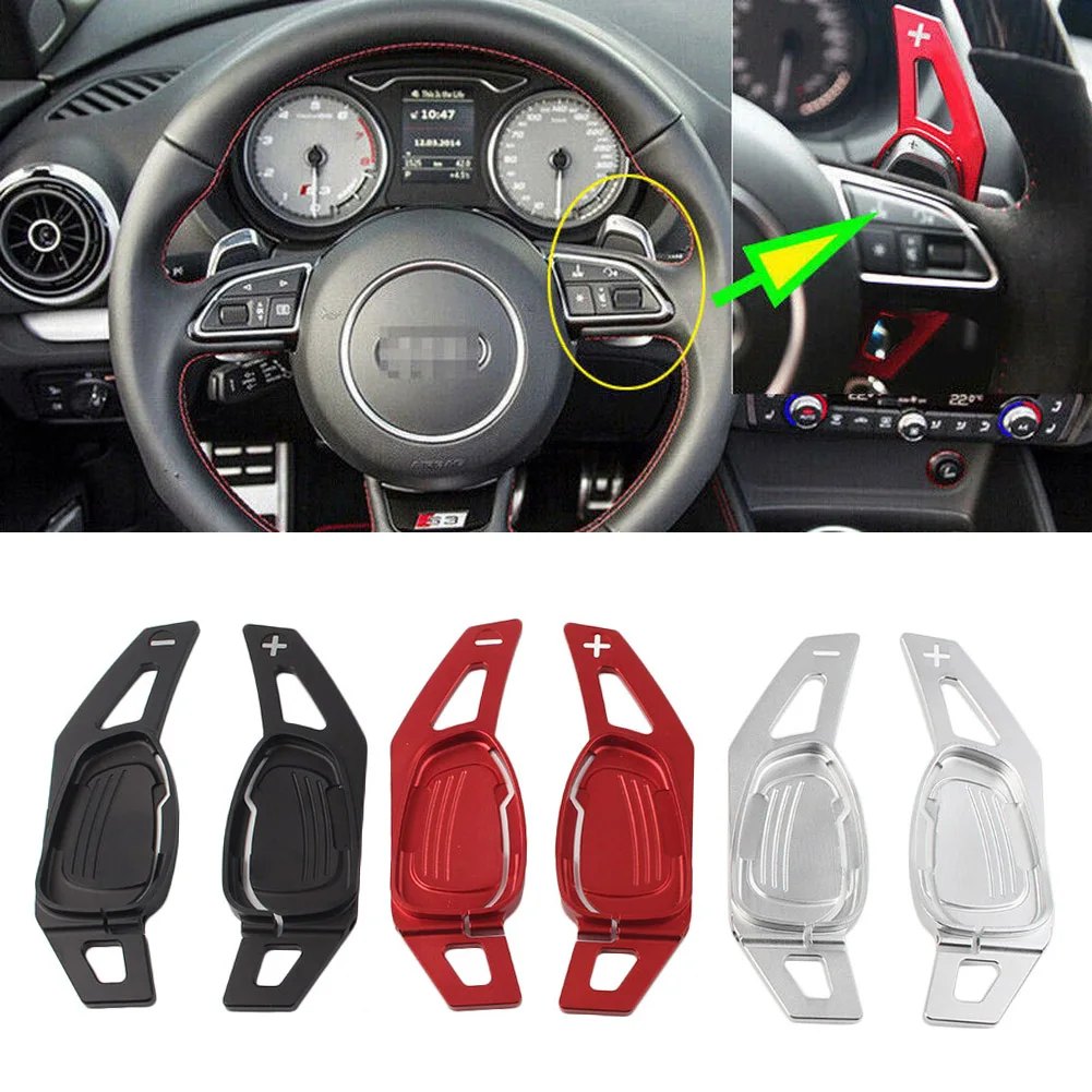 

Car Steering Wheel Paddle Shift Extension Direct Shifter Gear Left Right 2Pcs For Audi A5 S5 SQ5 2016