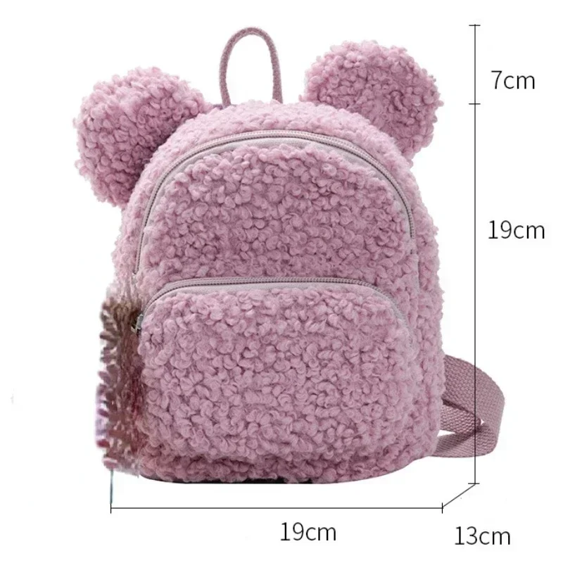 2023 Cute Kids Backpacks Cartoon Bunny Hat Plush Bag Backpacks for School Children Girls\' School Mini Cartoon Backpack