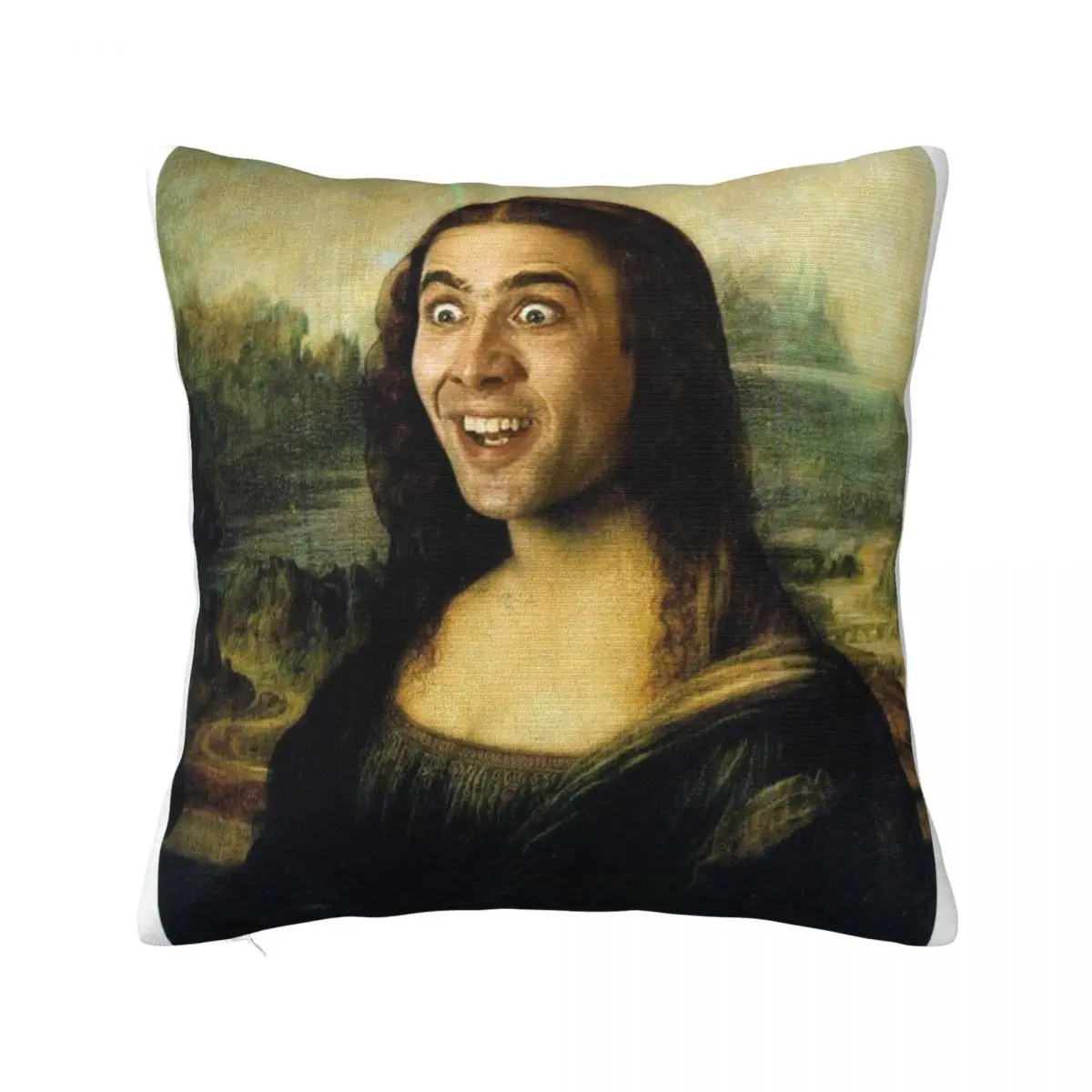 

Nicholas Cage Mona Lisa Throw Pillow Cusions Cover Cushion Cover Set Decorative Cover For Living Room