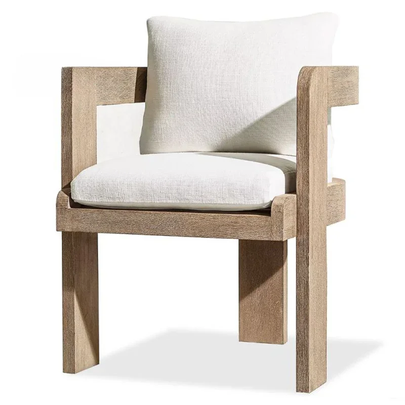 'High Quality Leisure Outdoor Chair Moden Sofa Pool Patio Rattan Hotel Arm Aluminum Rope Lounge Teak Wood Luxury Garden Chair