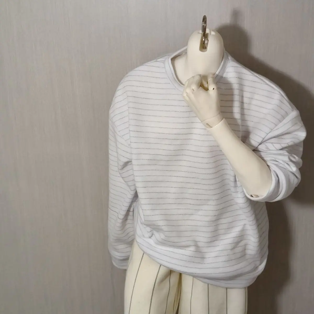 

Одежда для кукол BJD 75 см, 1/3, с круглым вырезом, длинными рукавами, в полоску, для игр и переодевания, аксессуары для кукол, без куклы