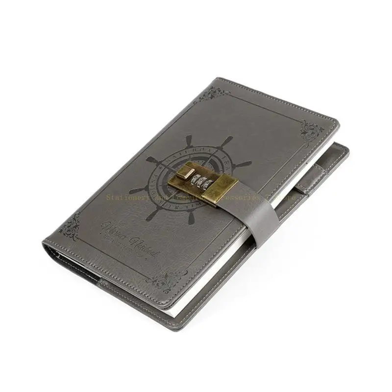 Notepad cuaderno PU para con contraseña Bloqueo bloqueo Portable Potepad B6 B6