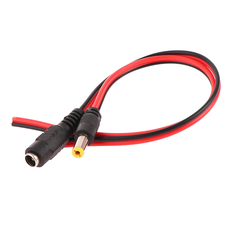 5PCS DC Power Male Female Cable 12V Plug DC Adapter Cable Plug Connector For CCTV Camera DC Plug 5.5*2.1mm