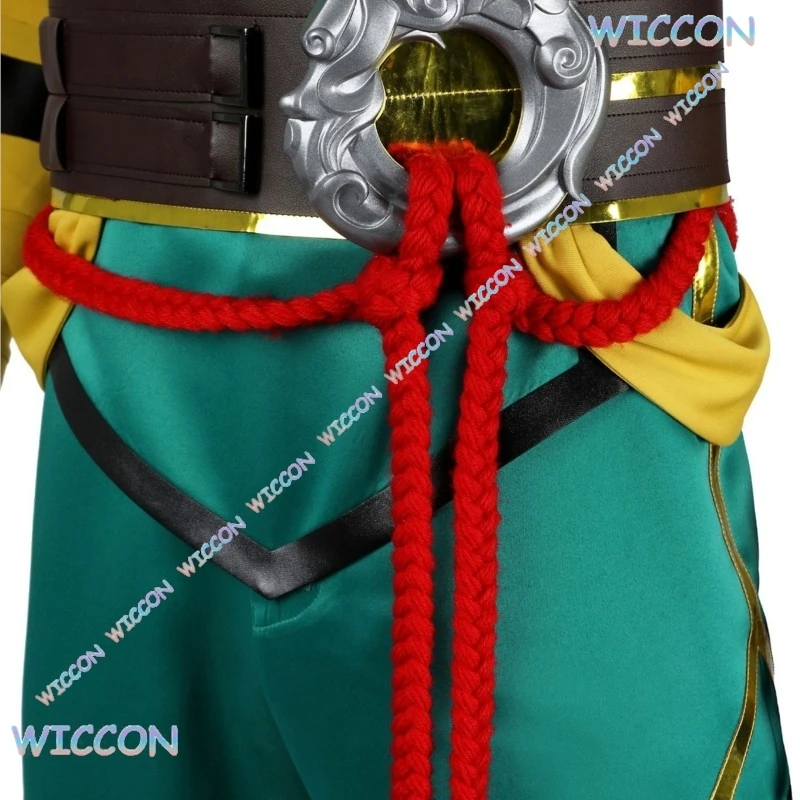 لين لاي تأثيري قبضة الحديد تأثيري حلي لعبة المنافسين أعلى السراويل حزام مجموعة أحذية هالوين كوميك كون الرجال البدلة معركة الزي الأخضر