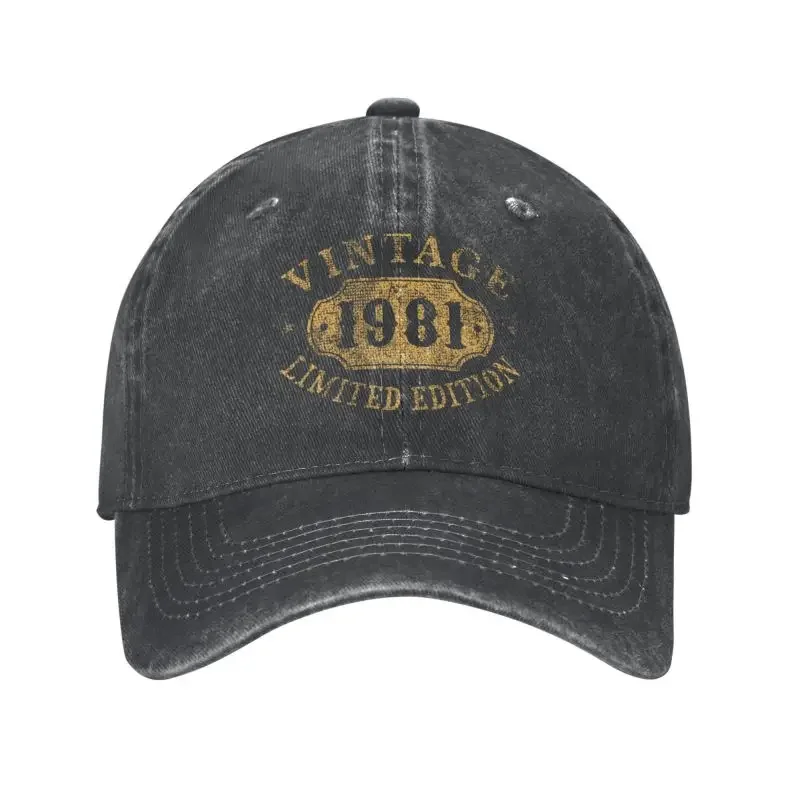 Fashion Cotton Vintage Born In 1981 Limited Edition 43nd Birthday Gifts Baseball Cap Men Women Adjustable Unisex Dad Hat Summer