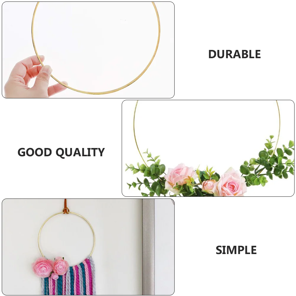 5 Pcs Dream Catcher Circle 30 Cm Metal Hoops for Crafts Small Space Heater Office Accessory Iron DIY Ring Decorate