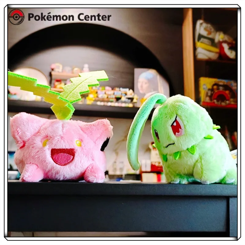 本物のポケモンアクションシリーズぬいぐるみ-ブイゼル-ベルスプラウト-チコリータ-かわいいぬいぐるみ人形-ポケモングッズ-アニメおもちゃ-ギフト