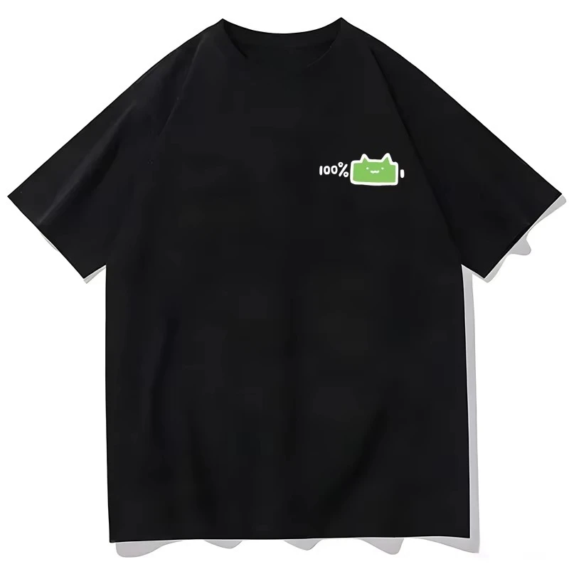 2026 Korean Annoyed Cat Go Away Short-sleeved Printed T-shirt Top Cute Line Art Cat Meme Graphic Casual Streetwear for Women Men