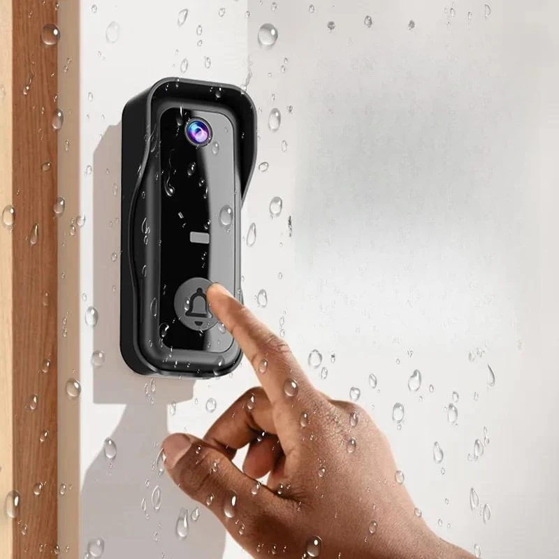Smart Video Doorbell Outdoor Waterproof with Display Screen Wireless Intercom High Resolution Video Surveillance