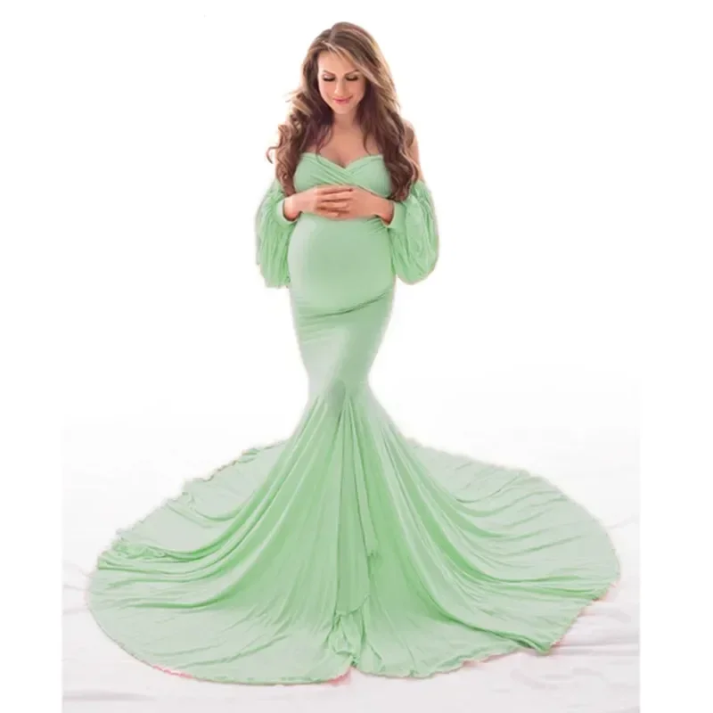 Maternity Dress for Photography Pregnant Sexy Off Shoulder Women Long Maxi Baby Shower Dress Photography Pregnancy Clothes