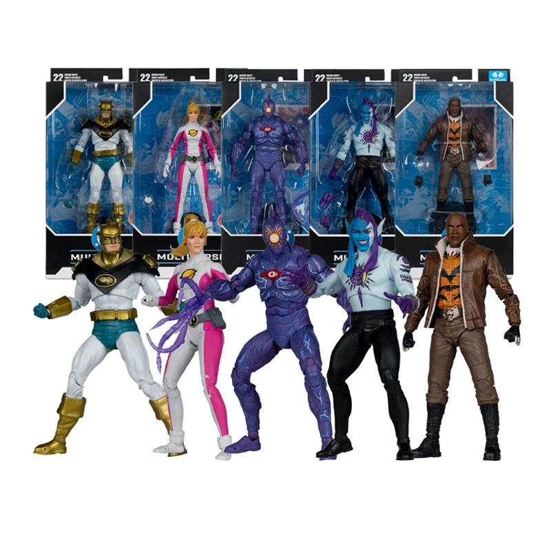 Figuras de Acción Mcfarlane Toys: Aztek/Saturn Girl/Bronze Tiger/Omac Infinite Crisis/Eclipso DC Multiverse DC Classic de 7 Pulgadas