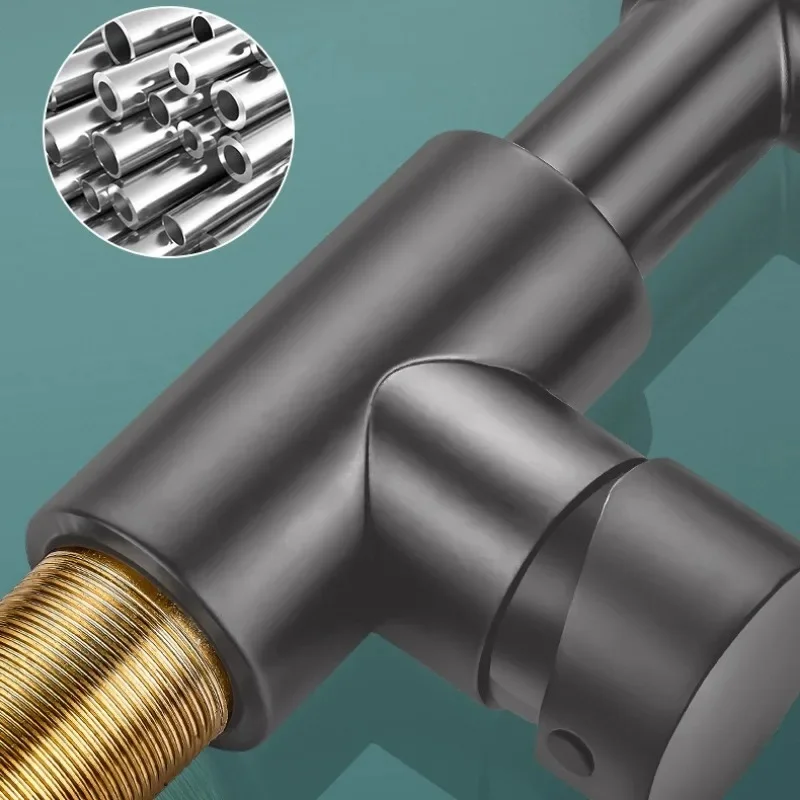 Robinet intelligent salle de bain évier cuisine 1080 ° Robinet de lavabo pivotant multifonction résistant aux éclaboussures, accessoire de robinet chaud et froid de comptoir