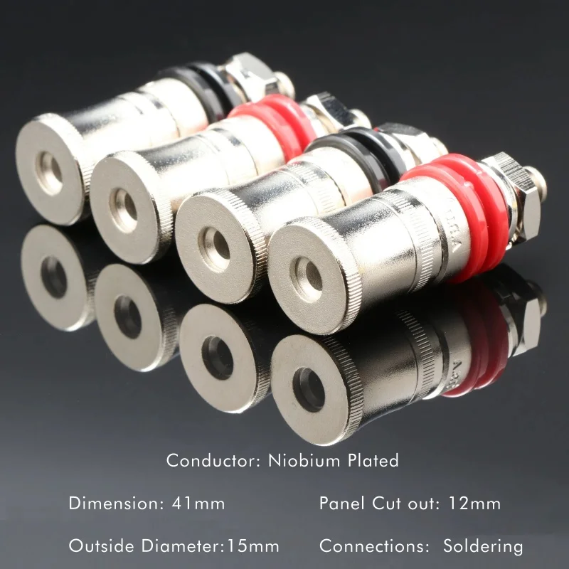 4PCS CMC 868S Pure Copper Nitride Plating Speaker Speaker Amplifier Connection Terminals Audio Power Amplifier Audio Socket plug