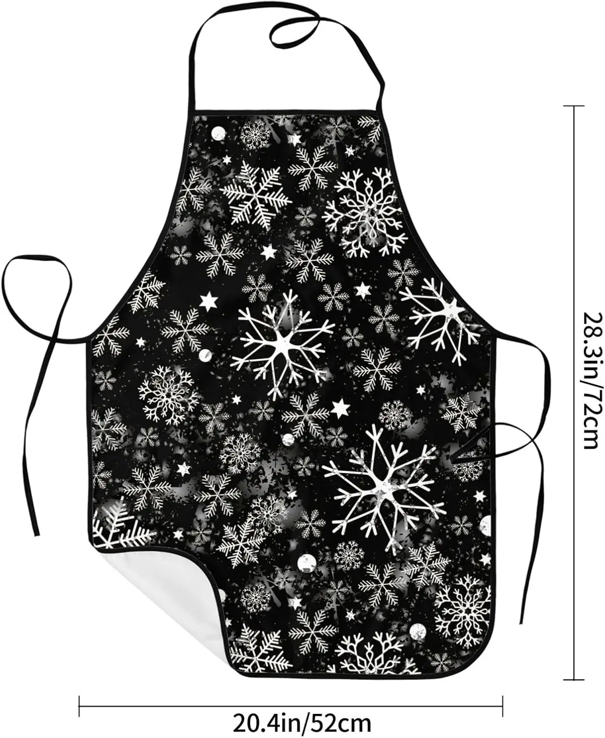 Merry Christmas Apron With Pockets Adjustable New Year Design Chef Aprons For Baking, Cooking, Crafting, Sewing
