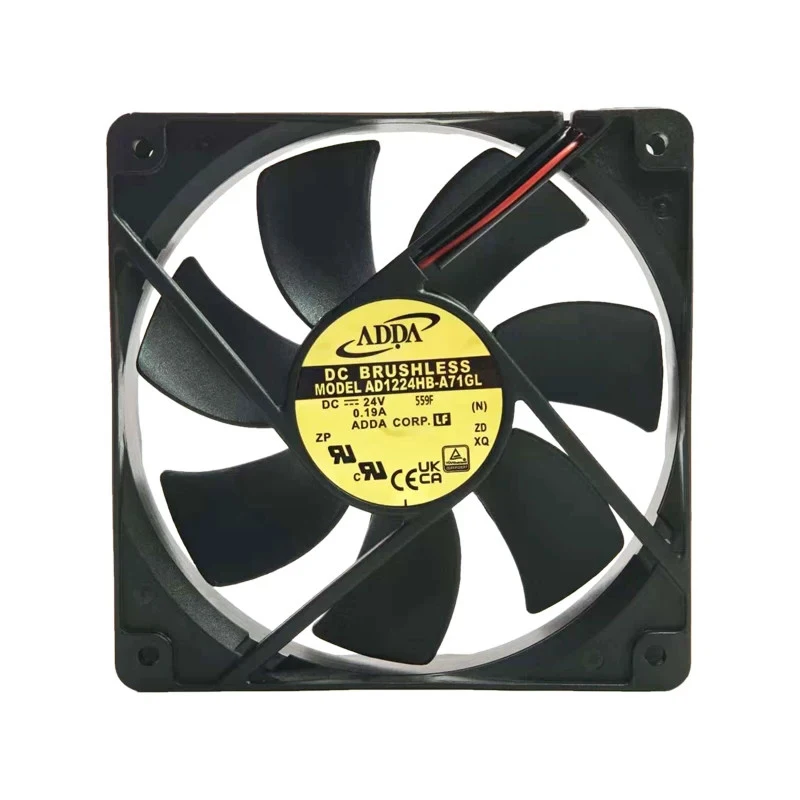 

HJY 1-piece ADDA AD1224HB-A71GL 24V DC 2-wire cooling fan 12025 12cm