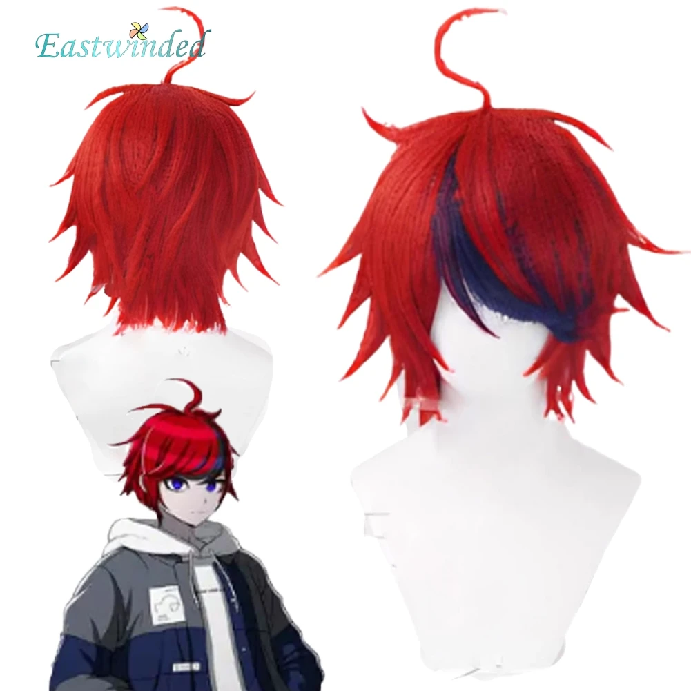 

Anime Game Hundred Line Sumino Takumi Cosplay Red Wig Men Disguise Hair Prop Hallowmas Carnival Party Roleplay Short Wig Props