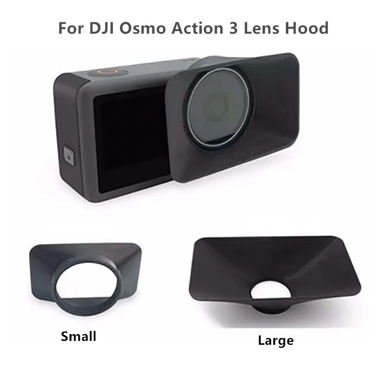 Action 3 Camera Lens Hood 3D Printed Anti Glare Sun Cover Light Flares Protection Shield Cap for DJI Osmo Action 3 Accessories