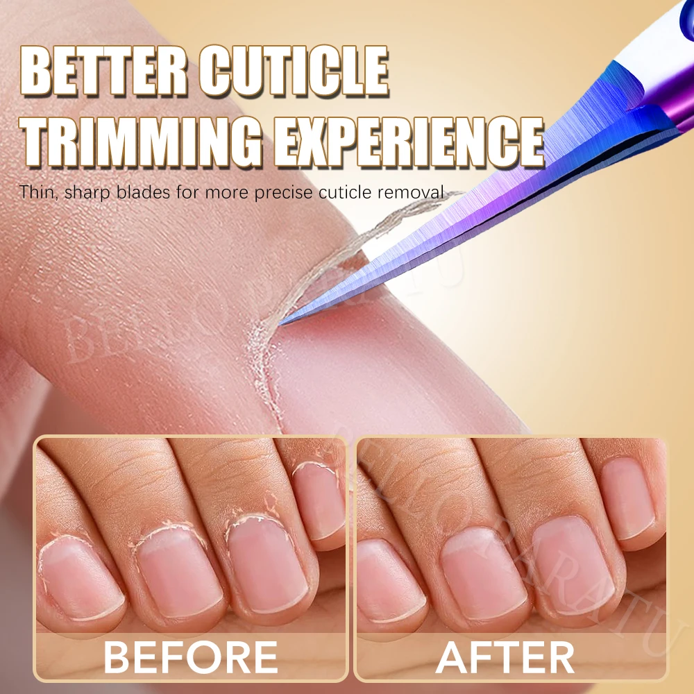 กรรไกรตัดหนังกำพร้า 1 ชิ้น ใบมีดโค้งละเอียดพิเศษ กรรไกรตัดเล็บปลายแหลม กรรไกรตัดขนคิ้ว ขนตา ผิวแห้ง กรรไกรขนาดเล็ก