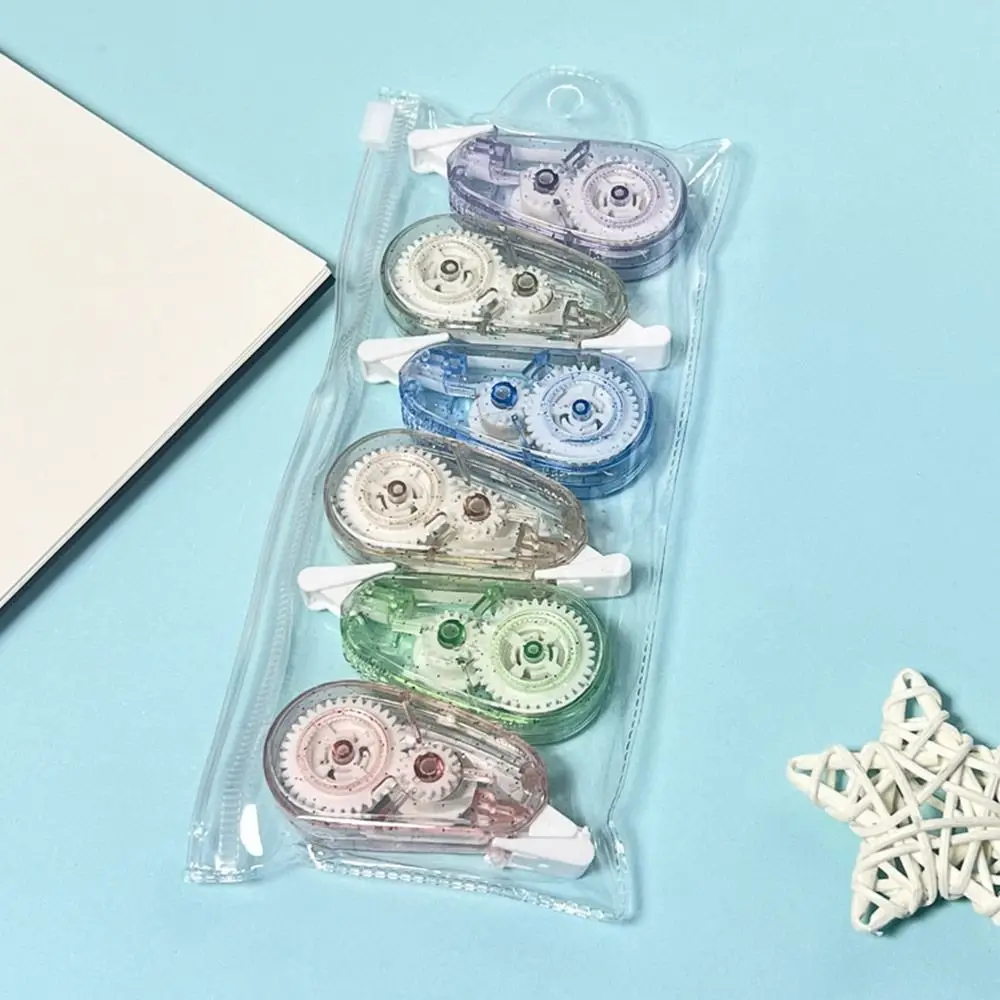6 unids/pack cintas correctoras simples de Corea cinta de alteración portátil para estudiantes Mini papelería de corrección suministros escolares y de oficina