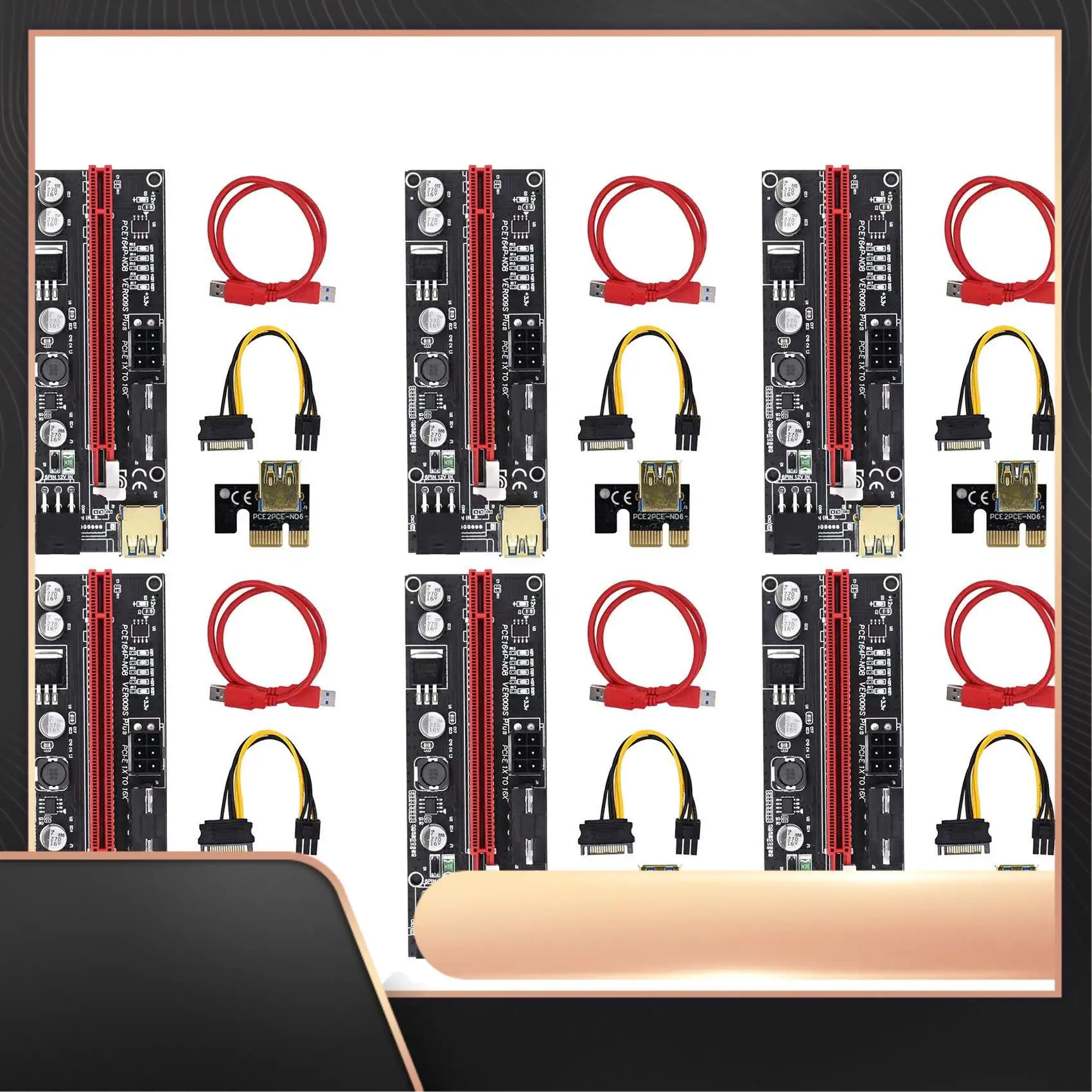 

Видеоудлинительная карта PCIE Riser от 1X до 16X для графического процессора, карта адаптера Riser с питанием VER009S, 60 см, кабель USB 3.0-N34R