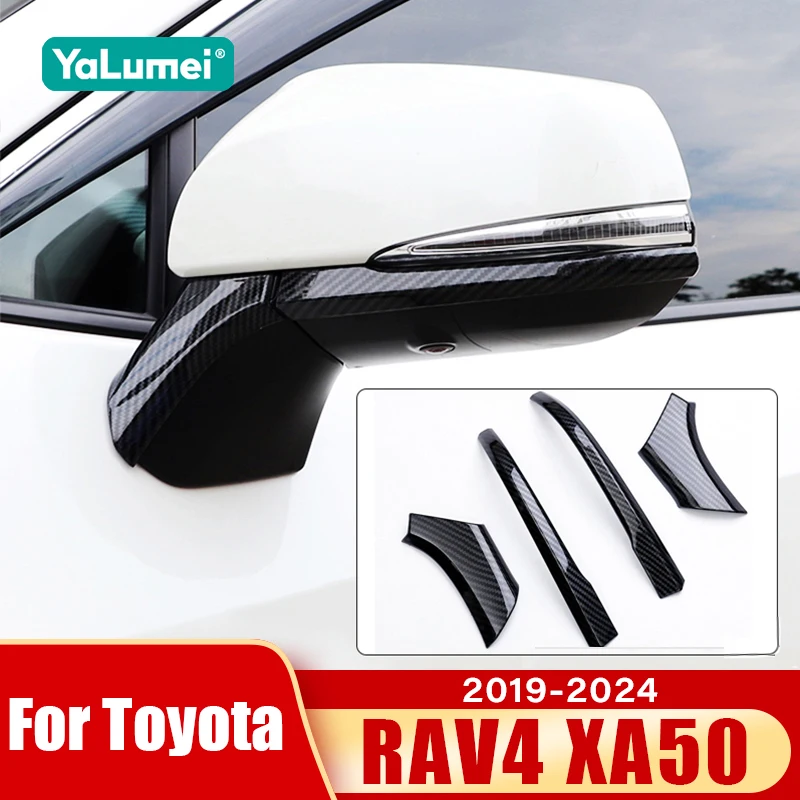 

For Toyota RAV4 XA50 2019 2020 2021 2022 2023 2024 Hybrid Car Rearview Mirrors Cover Decoration Strip Accessories