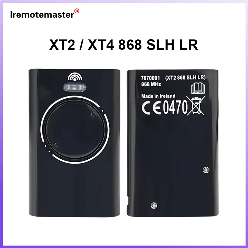 

For XT2 868 SLH LR / XT4 868 SLH LR Garage Door Remote Control Compatible with 868Mhz XT2 XT4 SLH Gate Door Opener