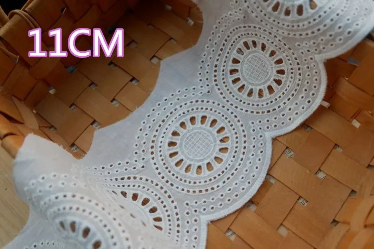 5Yards/Lot Cotton Hollow Sun Flower Embroidery Lace DIY Jewelry Home Baby Clothes Stitching Accessories RS2556