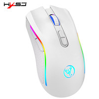 HXSJ T69 RGB Gaming Mouse 2.4G Wireless Mechanical Mouse Ergonomic 7 Programmable Buttons 650mAh 4800DPI Mouse for Office Gamer