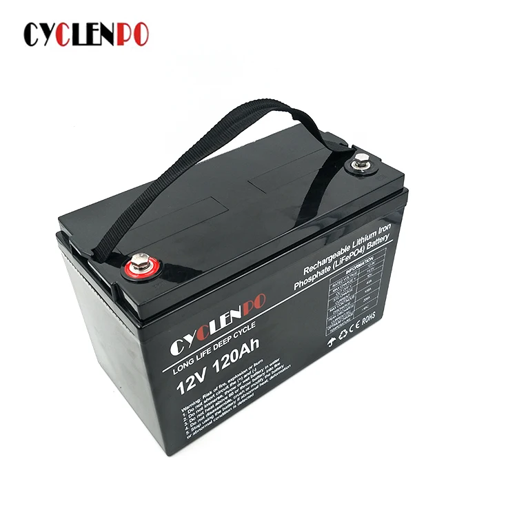 Deep cycle lithium battery 12v 120ah 130ah lifepo4 battery for camping car and UPS or solar