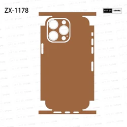 Plain Color Skin Sticker for iPhone16 15 Pro Max 14 13 17 Phone Sticker Back Film Side Frame Protector (Not Phone Case)
