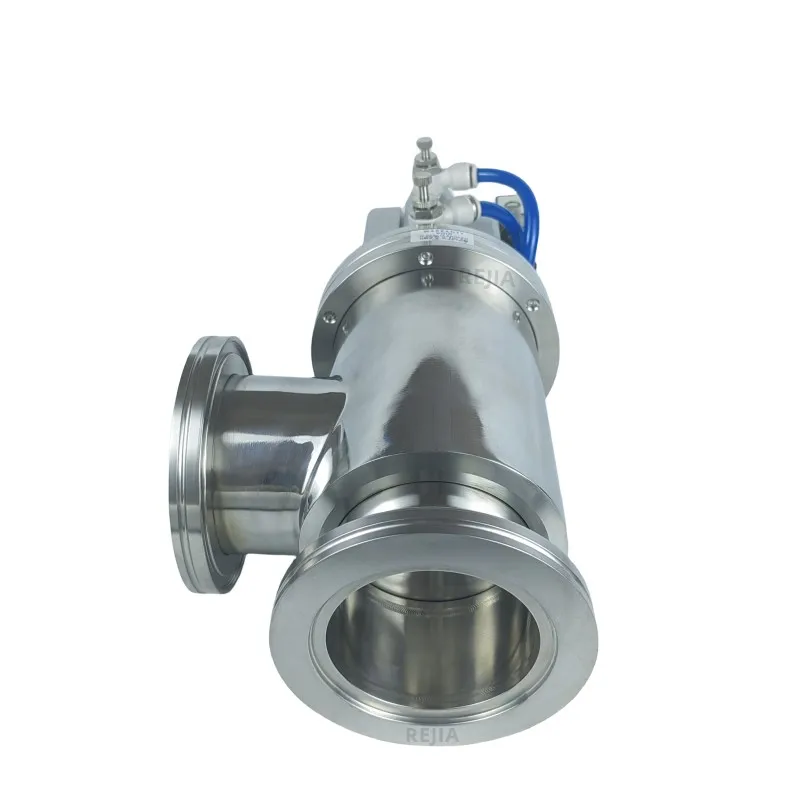 Professional  Stainless Steel Helium Leak Detection Pneumatic High Vacuum Angle Valve