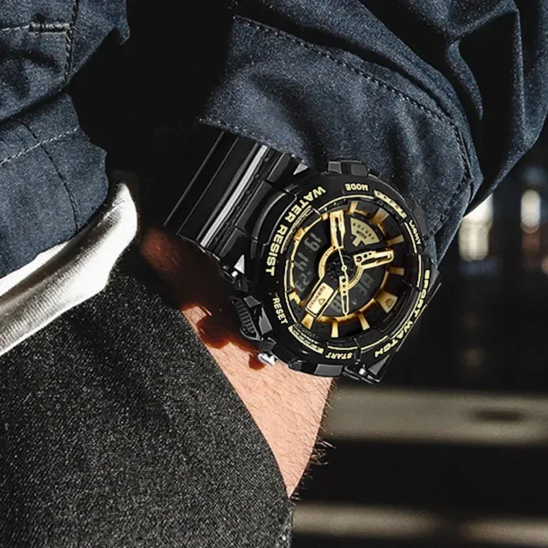 다기능 방수 LED 알람 시계, 패션 멋진 손목 시계, 청소년 남성 스포츠 디지털 시계