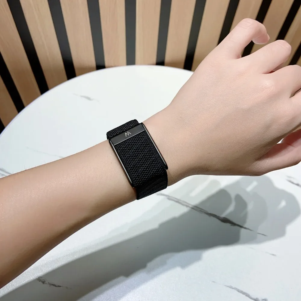 WHOOP 5.0 MG Fashion Rhinestone Nylon Sport Replacement Band Bling Woven Wrist Strap Fitness Tracker Accessory