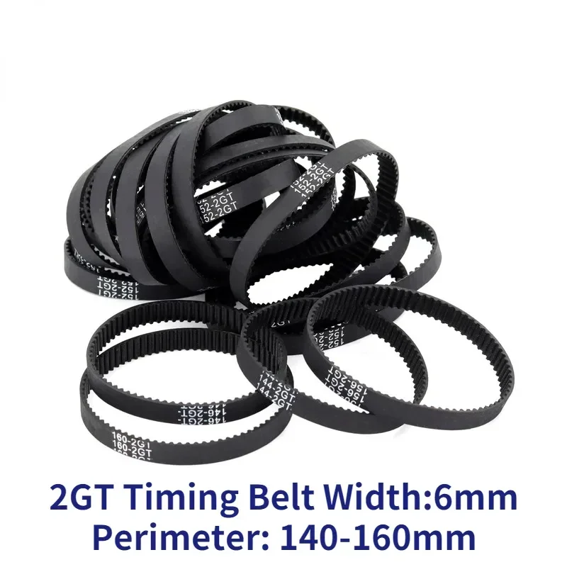 

C-3 3D Printer Parts GT2 2mm 6mm Closed Loop Rubber Timing Belt 2GT Length 140 142 144 146 148 150 152 154 156 158 160 mm