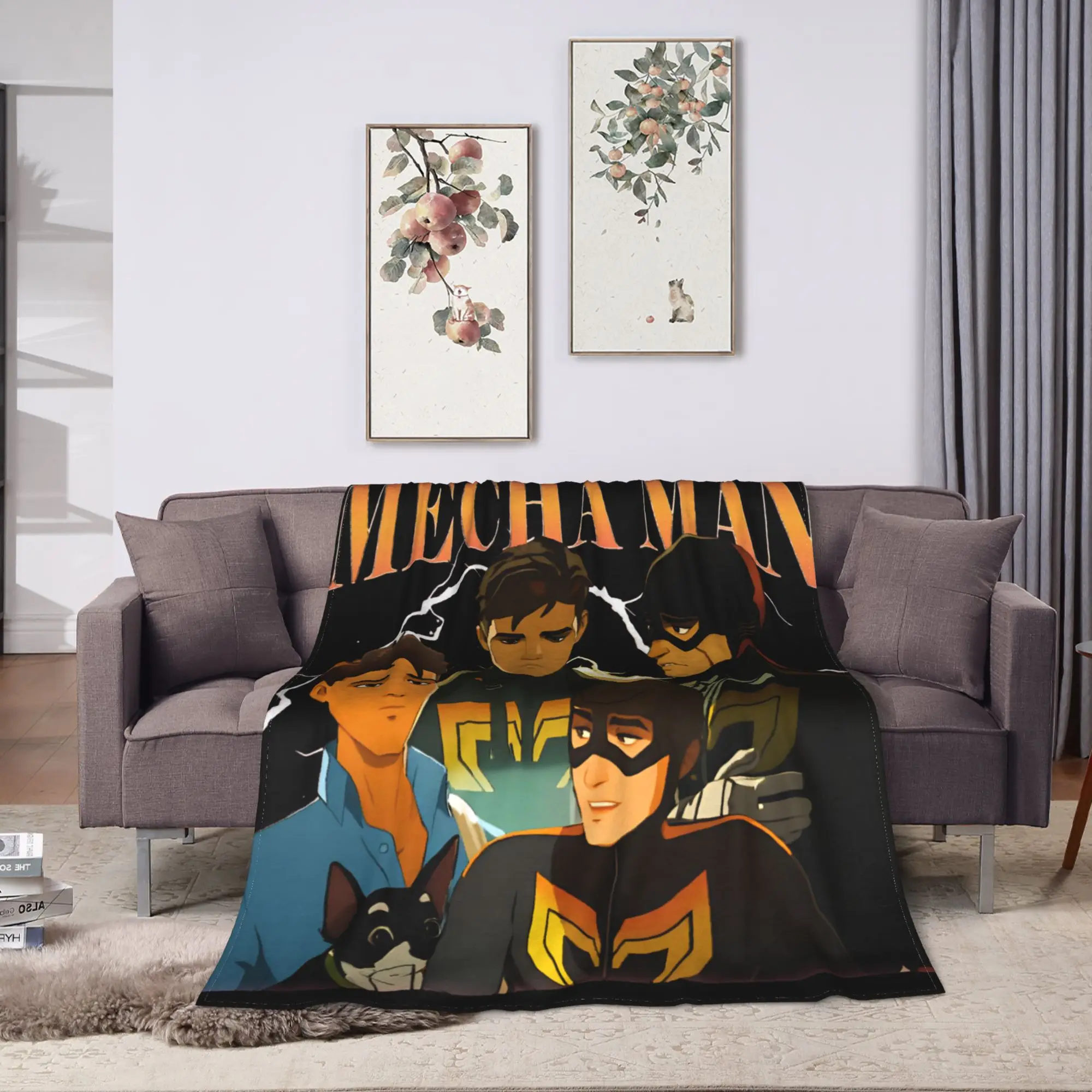 إرسال لعبة بطانية Mecha الرجال روبرت سوبر لينة مريحة أفخم رمي بطانية للأطفال الكبار غرفة نوم الفانيلا المفرش #2