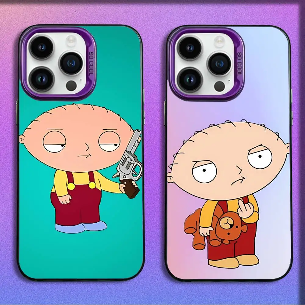 

Family Funny Guy Animation Phone Case For iPhone 17,16,15,14,13,12,11,Pro,Max,Plus,E,SE4,Air,Mini Purple IMD Box