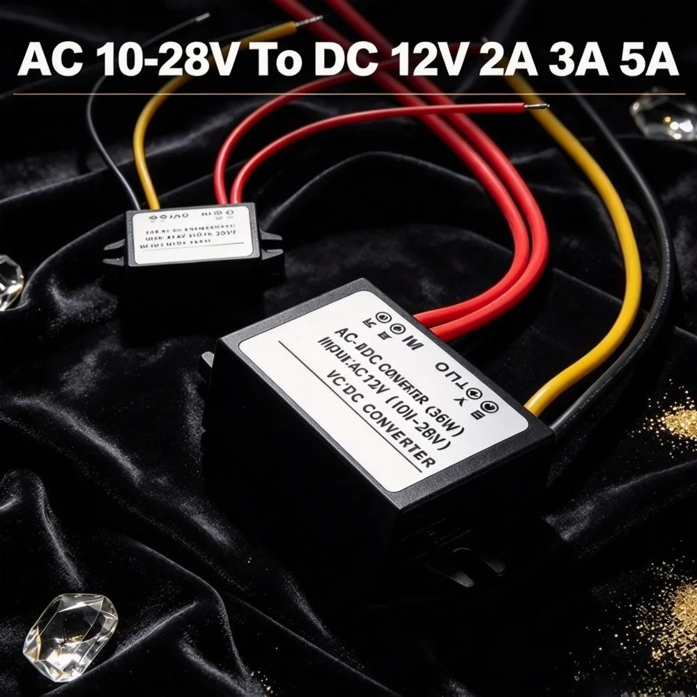 Step Down Voltage Convertor AC 10-28V To DC 12V 2A 3A 5A Converter Buck Power Supply Module For Car Screen Monitor Camera Motor