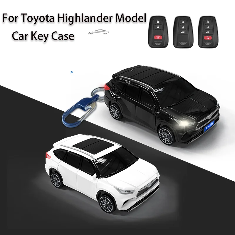 For Toyota Highlander Key Case Car Model Protective Case CHR Camry Corolla RAV4 Highlander C-HR Prius Land Cruiser Prado Key Fob