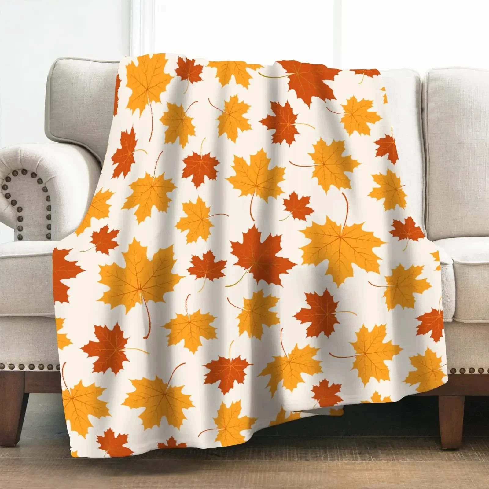 

Одеяло с кленовыми листьями, подарок для девочек и мальчиков, мягкое осеннее одеяло с кленовым листом на День Благодарения, Хэллоуин, для дивана-кровати, дивана
