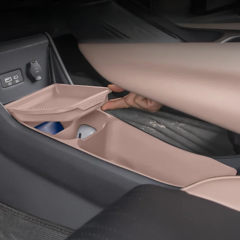 

For BYD Seagull Central Control Storage Box Armrest Double Storage Storage Box Silicone Interior Supplies Car Accessories Tools