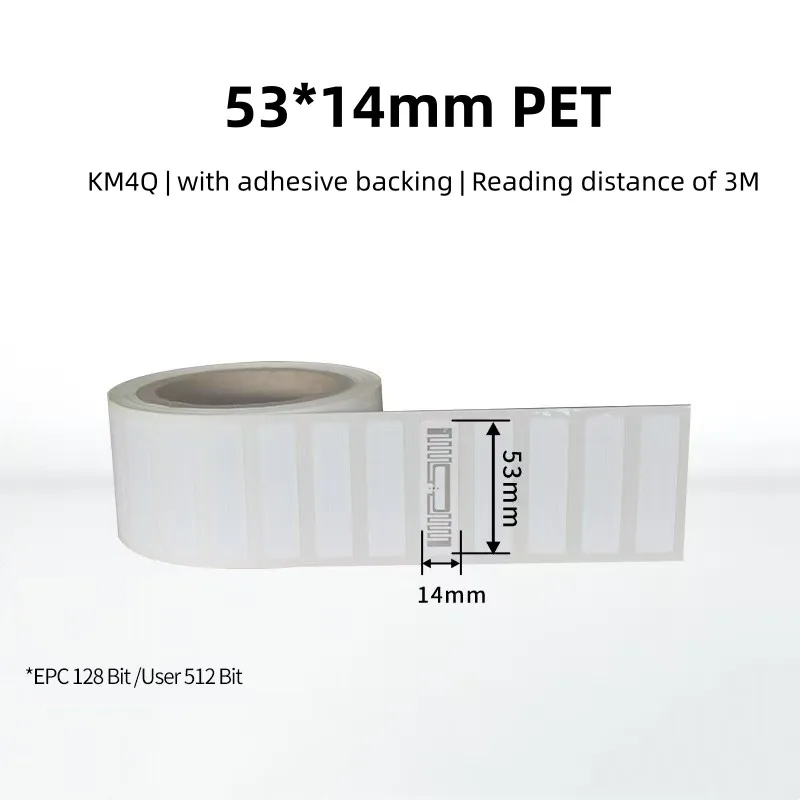 250-個の-pet-素材長距離-860-960mhz-uhf-タグミニ防水白空白ステッカーラベル図書館管理用