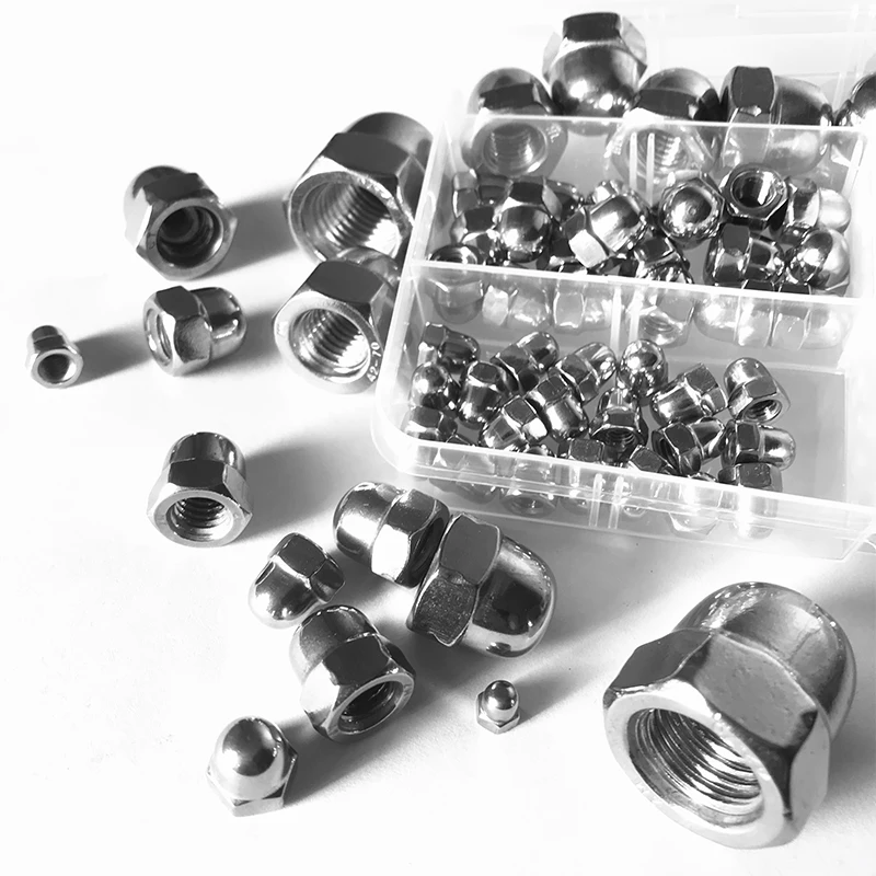 

Acorn Nut Free Shipping 115pcs Acorn Nut M3 M4 M5 M6 M8 M10 304 Stainless Steel Hexagon Dome Cap Nut Blind Nut Assortment Kit