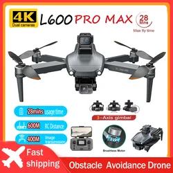 L600 Pro Max Drone 4K Profesional GPS Laser Obstacle Avoidance FPV Drones 5G WiFi EIS RC Quadcopter VS L900 Pro Max