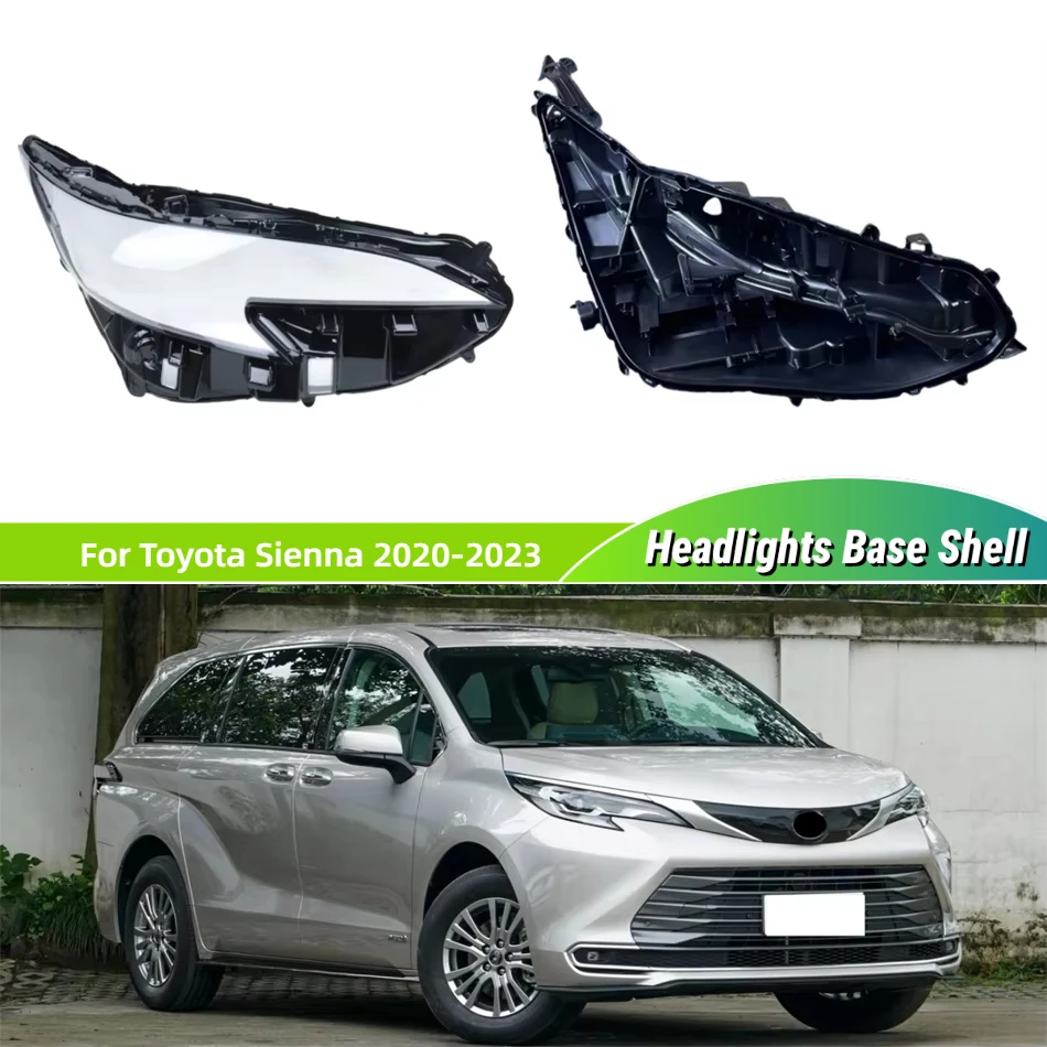 

For Toyota Sienna 2020 2021 2022 2023 Auto Accessory Car Base Head Lamp Shell Light Holder Headlights Lens