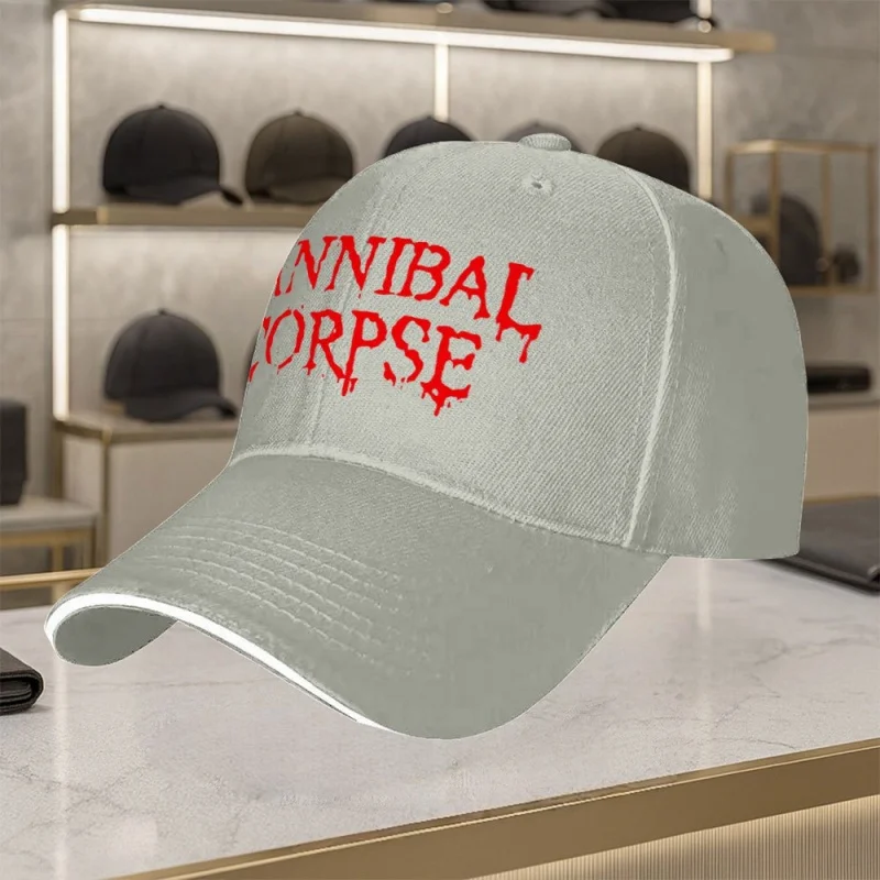 1 Men's Baseball Cap with Red Horror Print, Unisex, Must-Have for Dates, Eye-Catching Fashion Accessory, Simple and Stylish Soli