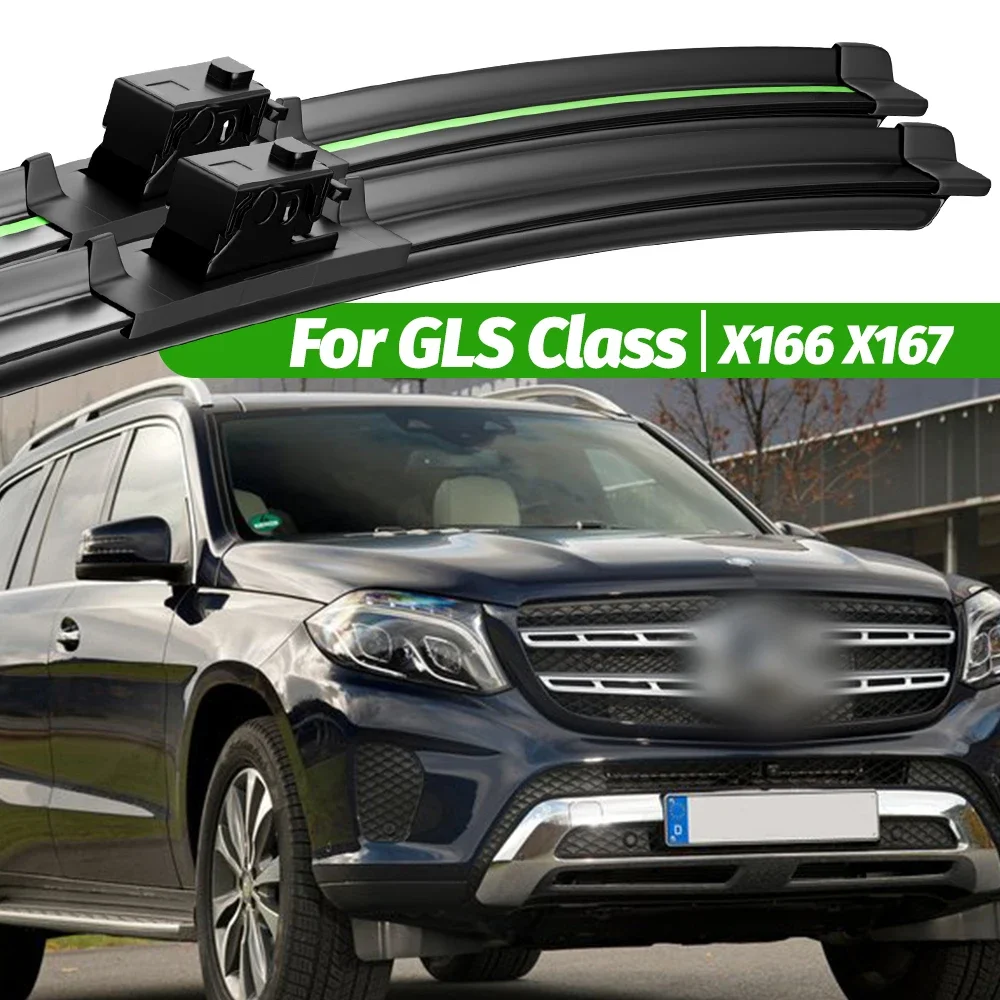 

For Mercedes Benz GLS Class X166 X167 2015-2023 2pcs Front Windshield Wiper Blades 2016 2018 Windscreen Window Accessories